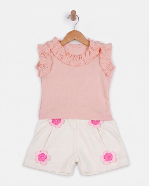 Newborn Girls' Interlock Co-ord Set