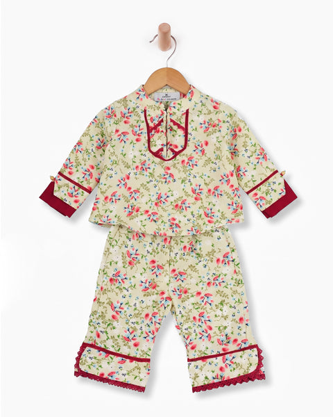 Newborn Girls' Essentials Printed 2Pc Suit