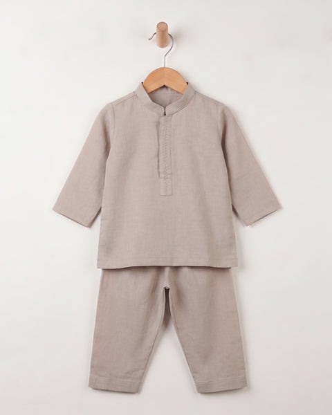 Newborn Boys' Embroidered Cotton Kurta Shalwar