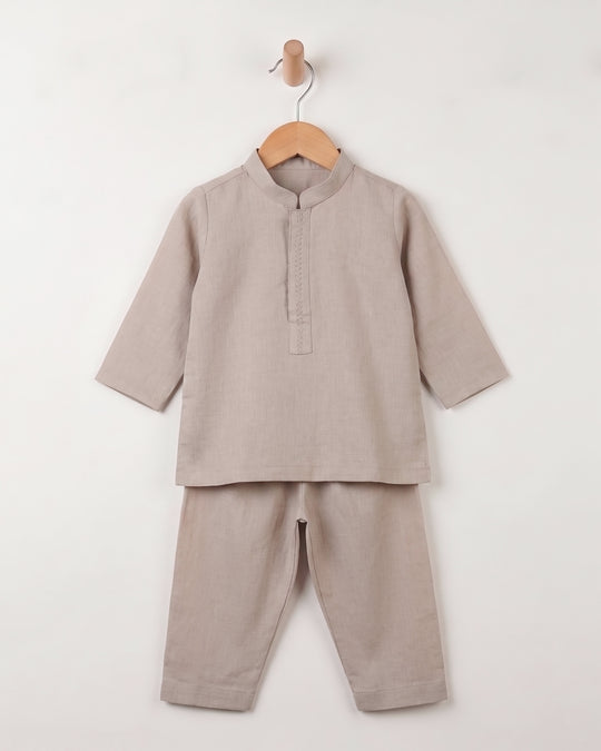 Newborn Boys' Embroidered Cotton Kurta Shalwar