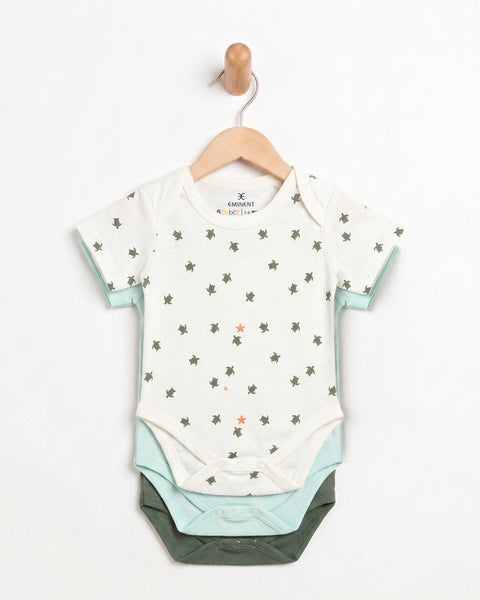 Newborn Boys' 3pc Romper Set