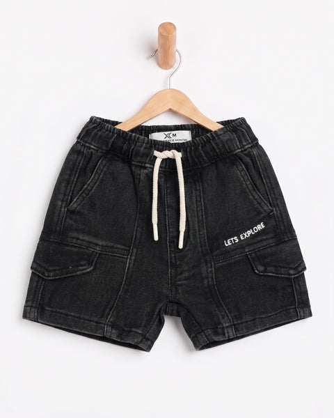 Newborn Boys Regular Denim Shorts