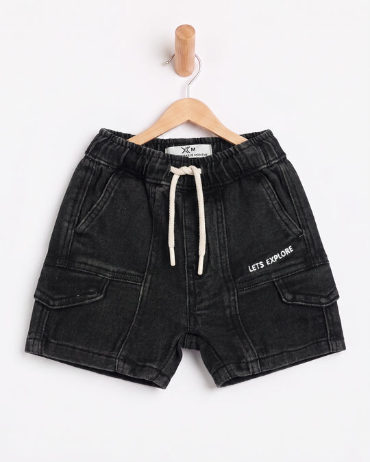 Newborn Boys Regular Denim Shorts