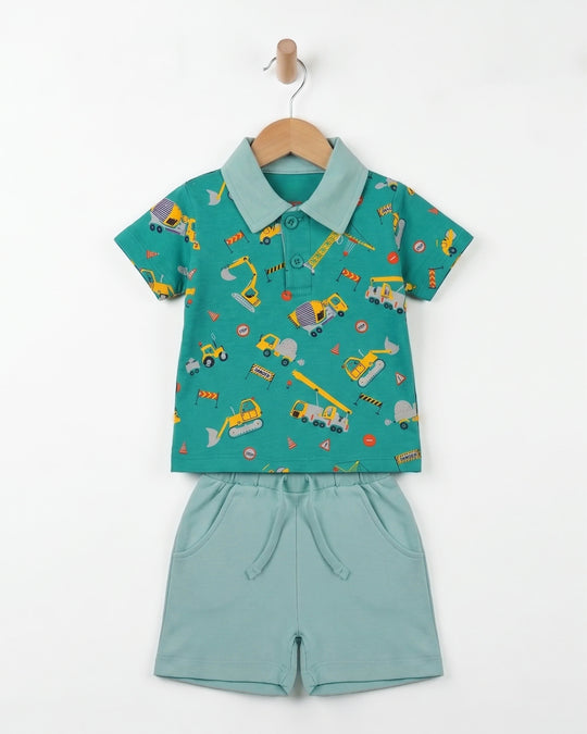 Newborn Boys Interlock Co-Ord Set