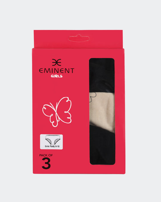 Girls' Plain Panty- 3pc