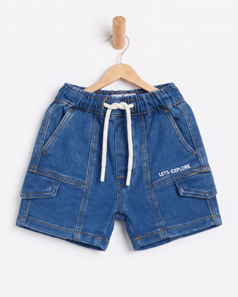 Newborn Boys Regular Denim Shorts
