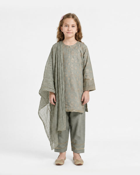 Girls' Signature Embroidered 3Pc Suit