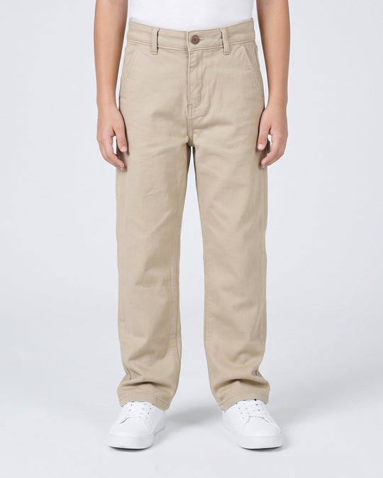 Boys Straight Fit Woven Cotton Pants