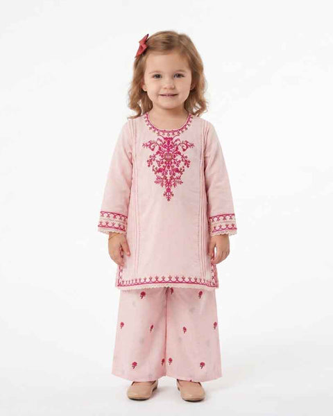 Girls' Essentials Embroidered 2Pc Suit