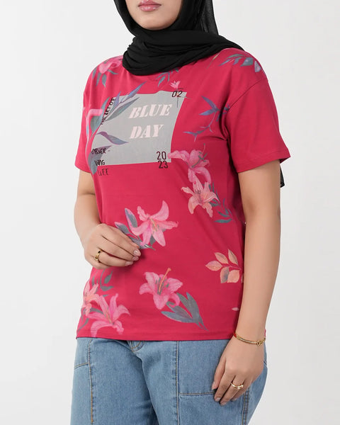 Women's Half Sleeves Printed T-Shirt