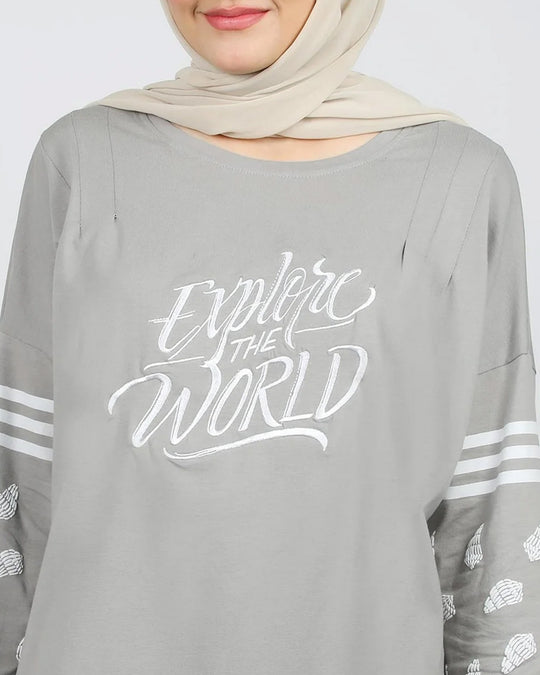 Eminent Women's Full Sleeves T-Shirt - Frost Grey