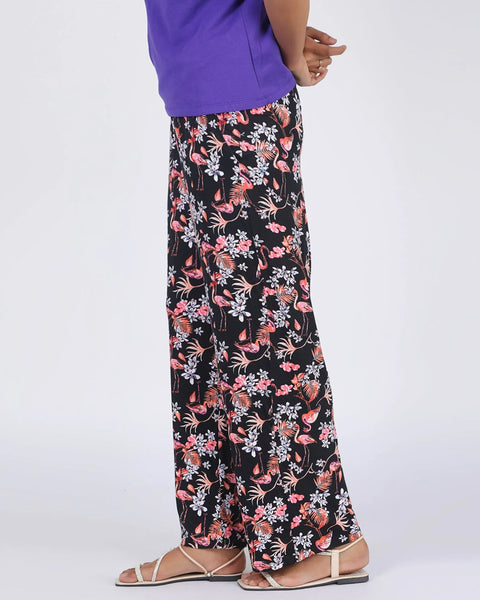 Eminent Women's Printed Pajama- Black