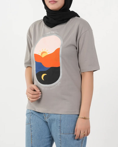Women's Half Sleeves Printed T-Shirt