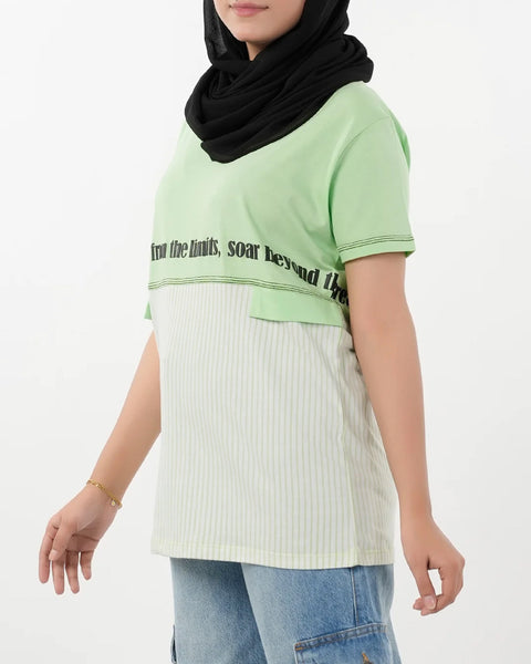 Women's Half Sleeves Printed T-Shirt - Green