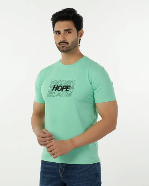 Men's Round Neck Half Sleeves Printed T-Shirt