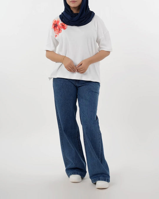 Eminent Women's Half Sleeves T-Shirt - White