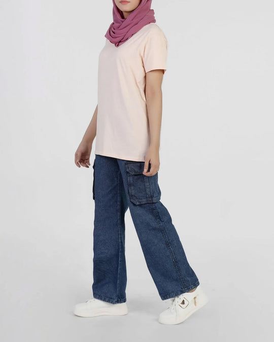 Eminent Women's Half Sleeves Printed T-Shirt - Light Pink