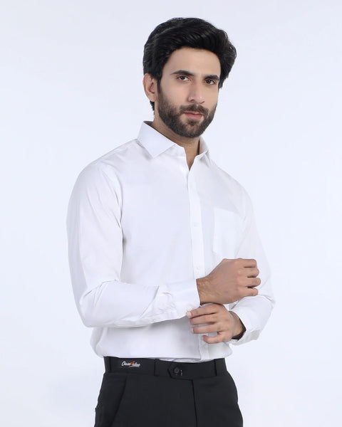 Men's Formal Plain Shirt - White
