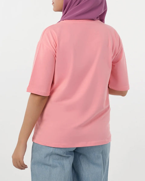 Women's Half Sleeves Printed T-Shirt - Flamingo