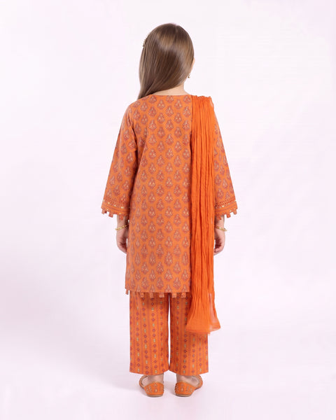 Girls' Essentials Printed 3 Pc Suit