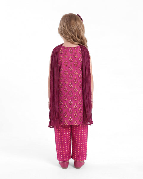 Girls' Essential Printed 3 Pcs Suit