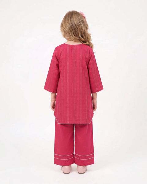 Girls' Fusion Embroidered Dyed 2Pc Suit