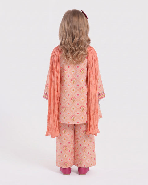 Girls' Essentials Printed 3 Pc Suit