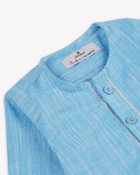 Newborn Boys' Embroidered Cotton Kurta Shalwar