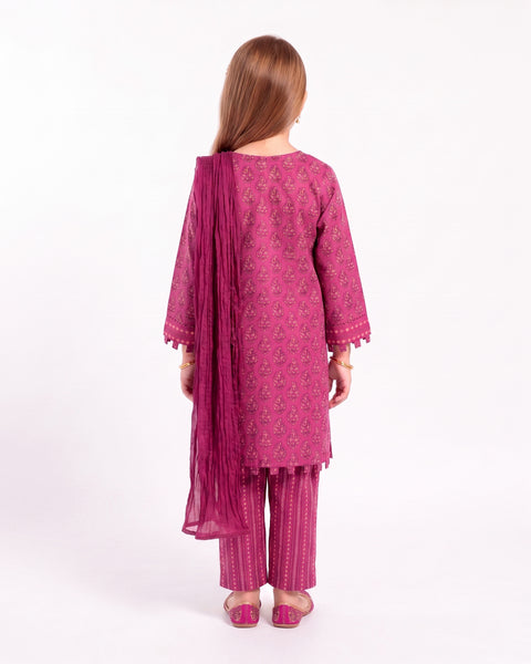 Girls' Essentials Printed 3 Pc Suit