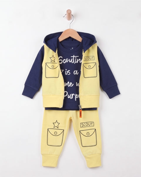 Newborn Boys' 3Pcs Suit