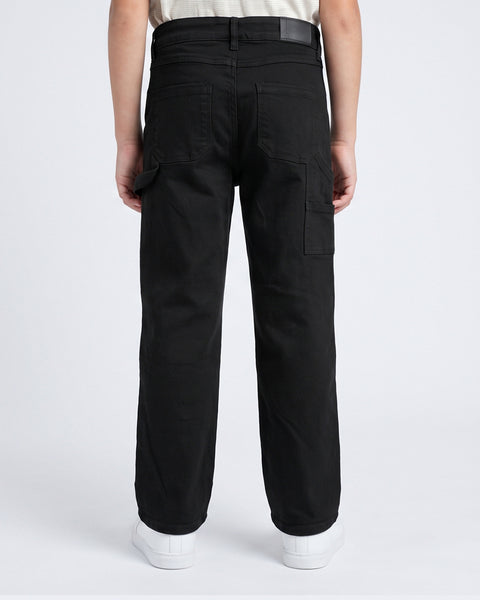 Boys Straight Fit Woven Cotton Pants