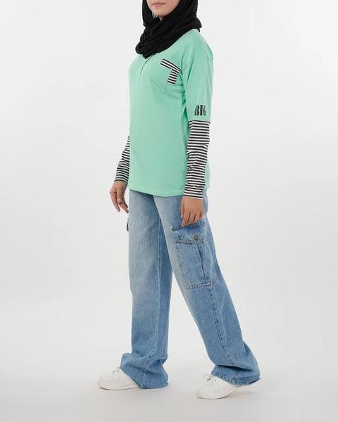 Eminent Women's Full Sleeves T-Shirt - Spring Bud