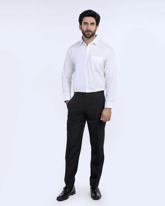 Eminent Men's Formal Plain Shirt - White