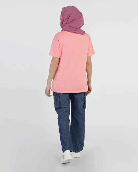 Women's Half Sleeves Printed T-Shirt - Pink