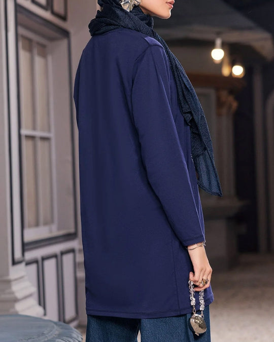 Eminent Women's Full Sleeves T-Shirt - Mid Blue