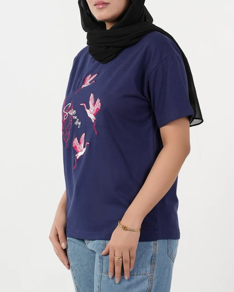 Women's Printed Half Sleeves T-Shirt