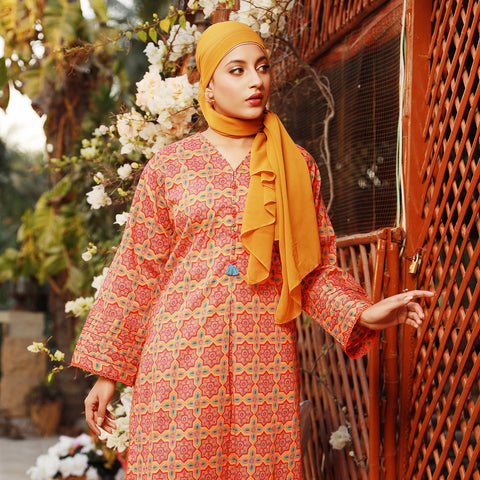 Eminent Printed Doriya Lawn Unstitched Kurti - 1