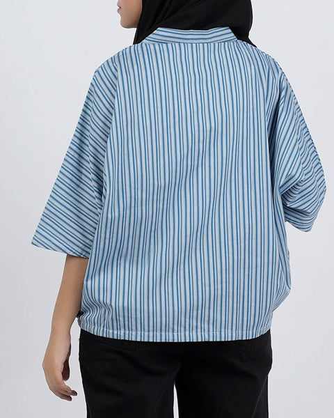 Women's Half Sleeves Stripe T-Shirt