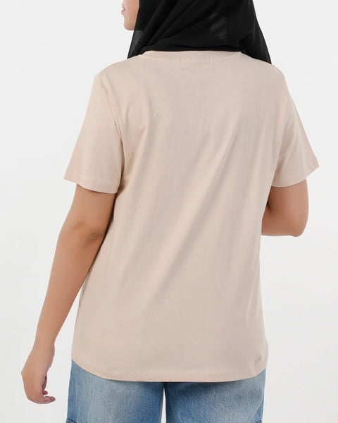 Women's Half Sleeves Printed T-Shirt - Pink
