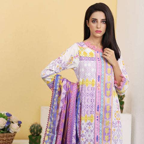 Eminent Digital Lawn 3 Pcs Un-Stitched Suit - 3, Women, 3Pcs Shalwar Suit, Eminent, Chase Value