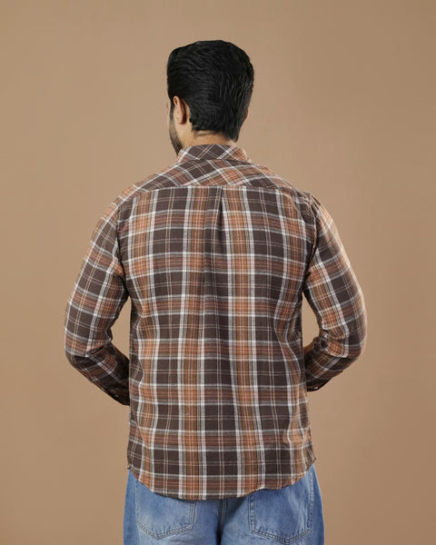 Twill Flannel Check Casual Shirt