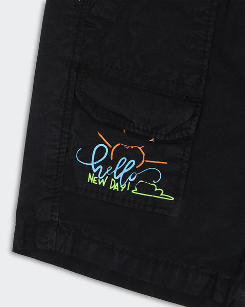 Newborn Boys' Cotton Short - Navy Blue