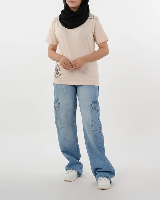 Eminent Women's Half Sleeves Printed T-Shirt - Pink