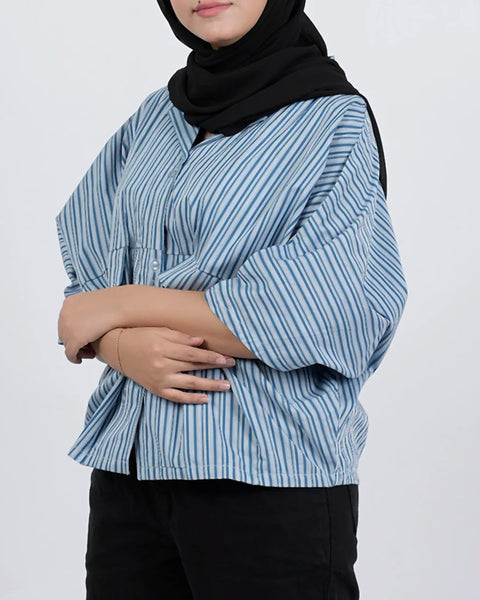 Women's Half Sleeves Stripe T-Shirt