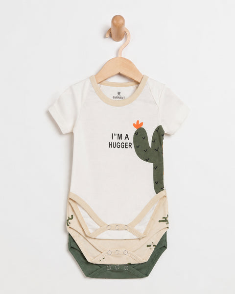 Newborn Boys' 3Pc Romper Set