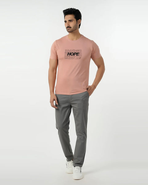 Men's Round Neck Half Sleeves Printed T-Shirt
