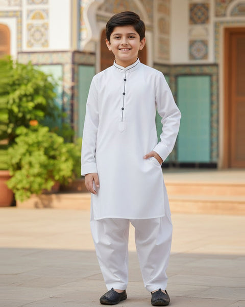 Eminent Boys Shalwar Suit - White, Boys Shalwar Kameez, Eminent, Chase Value