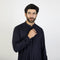 Eminent Men's Kurta Pajama Fancy Suit - Navy Blue