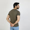 Eminent Men's Round Neck Half Sleeves T-Shirt  - Olive