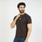 Eminent Men's Round Neck Half Sleeves T-Shirt  - Dark Brown